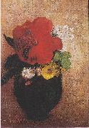 Odilon Redon The red poppy oil painting artist